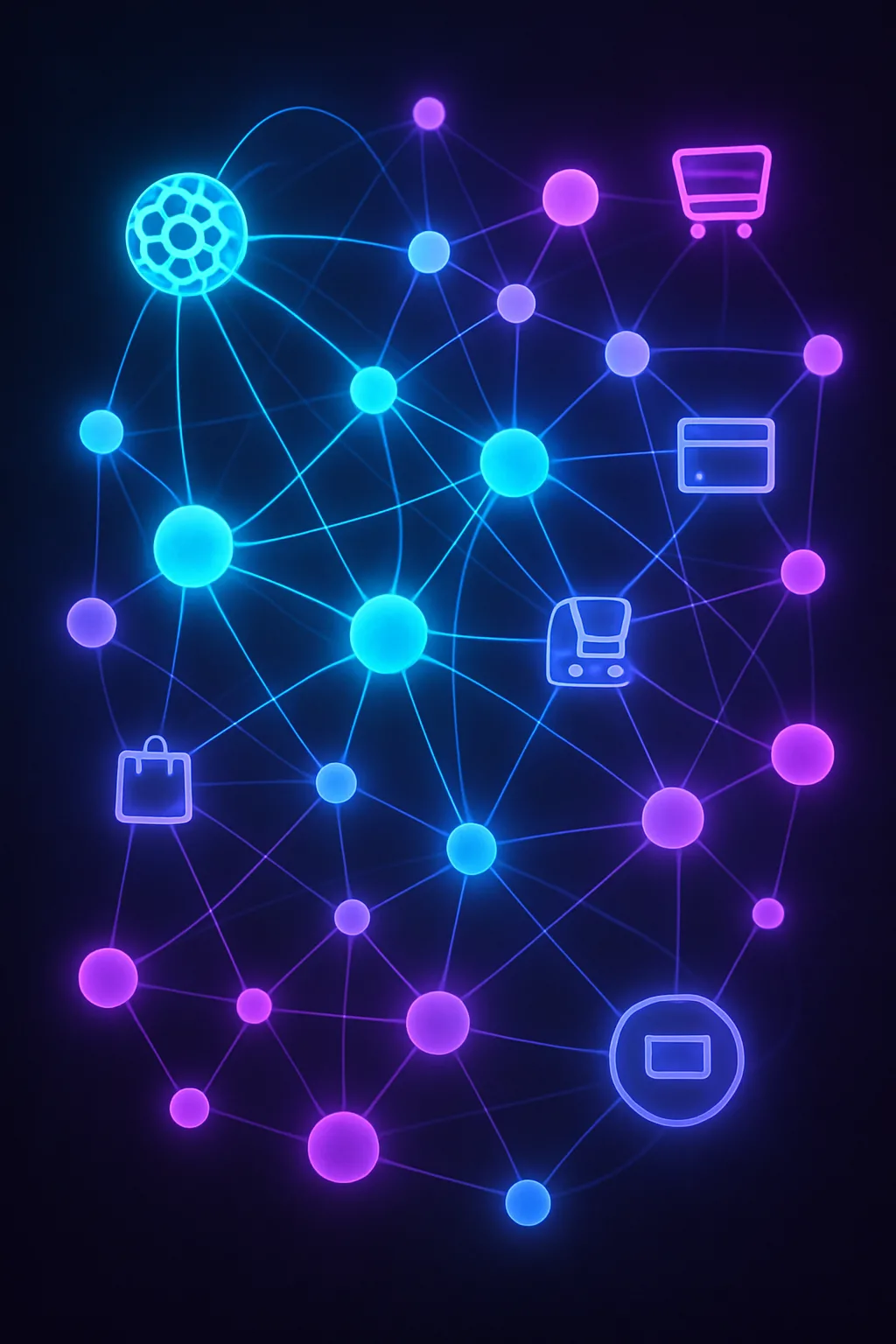 Visualisation des protocoles ACP et MCP reliant agents IA et plateformes de commerce agentique