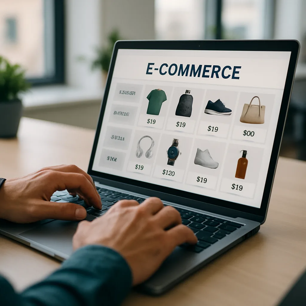 Développeur Magento travaillant sur la création d'une boutique en ligne e-commerce