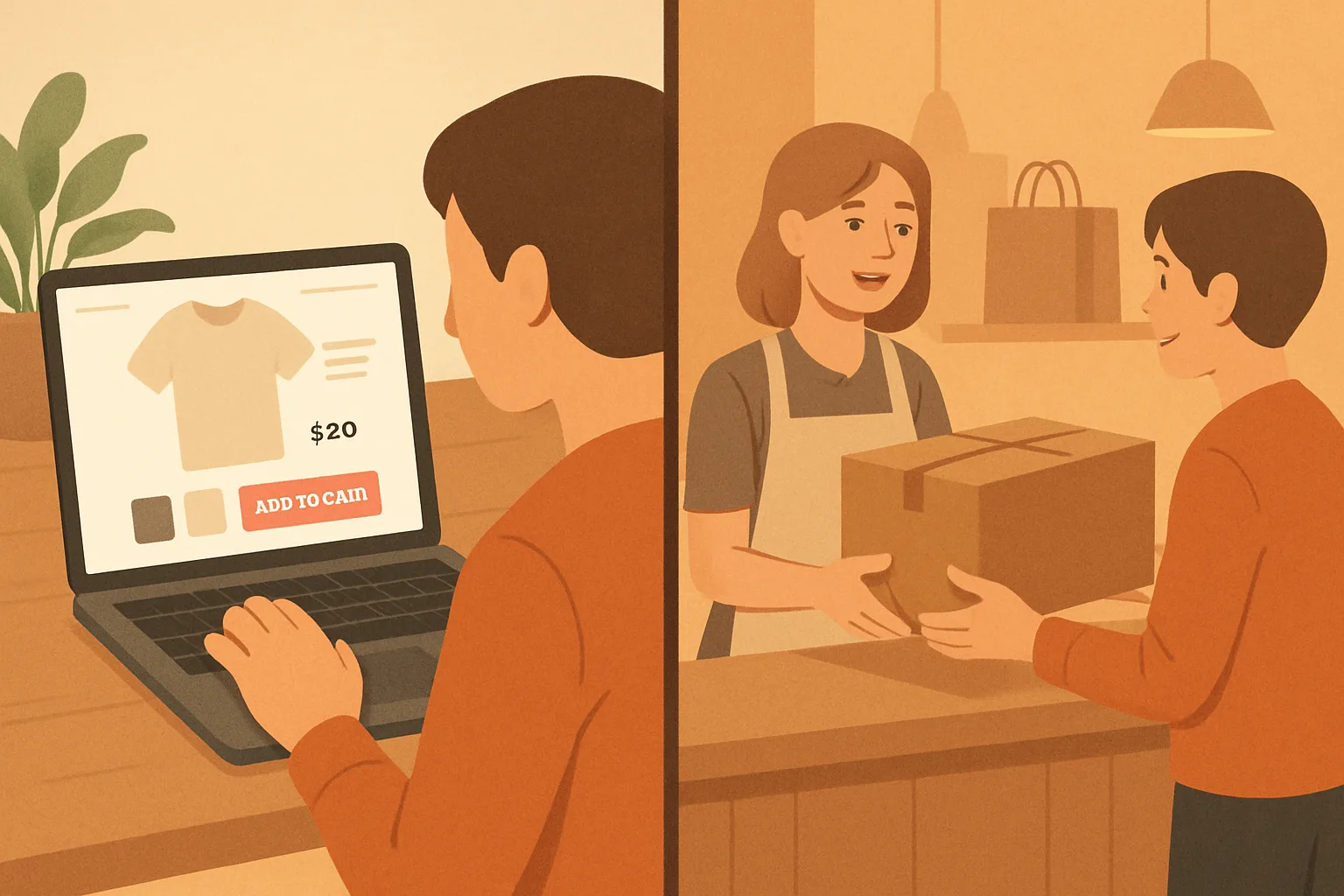 Stratégie click and mortar alliant e-commerce et boutique physique pour le click and collect
