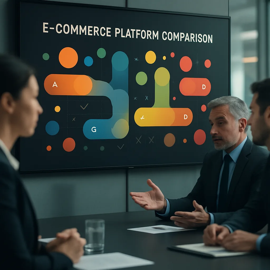 Comparaison des solutions e-commerce Magento, PrestaShop, WooCommerce et Shopify en réunion d'entreprise