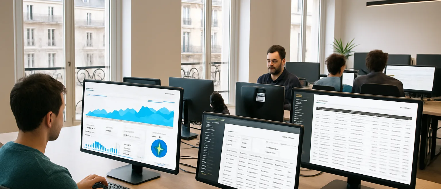 Agence Magento Paris — équipe de développeurs e-commerce au travail sur des projets Adobe Commerce