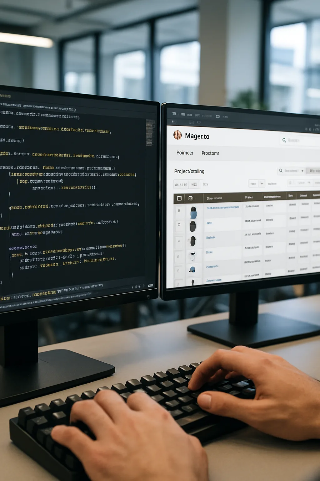 Développeur spécialisé Magento Adobe Commerce travaillant sur un projet e-commerce pour une agence lyonnaise