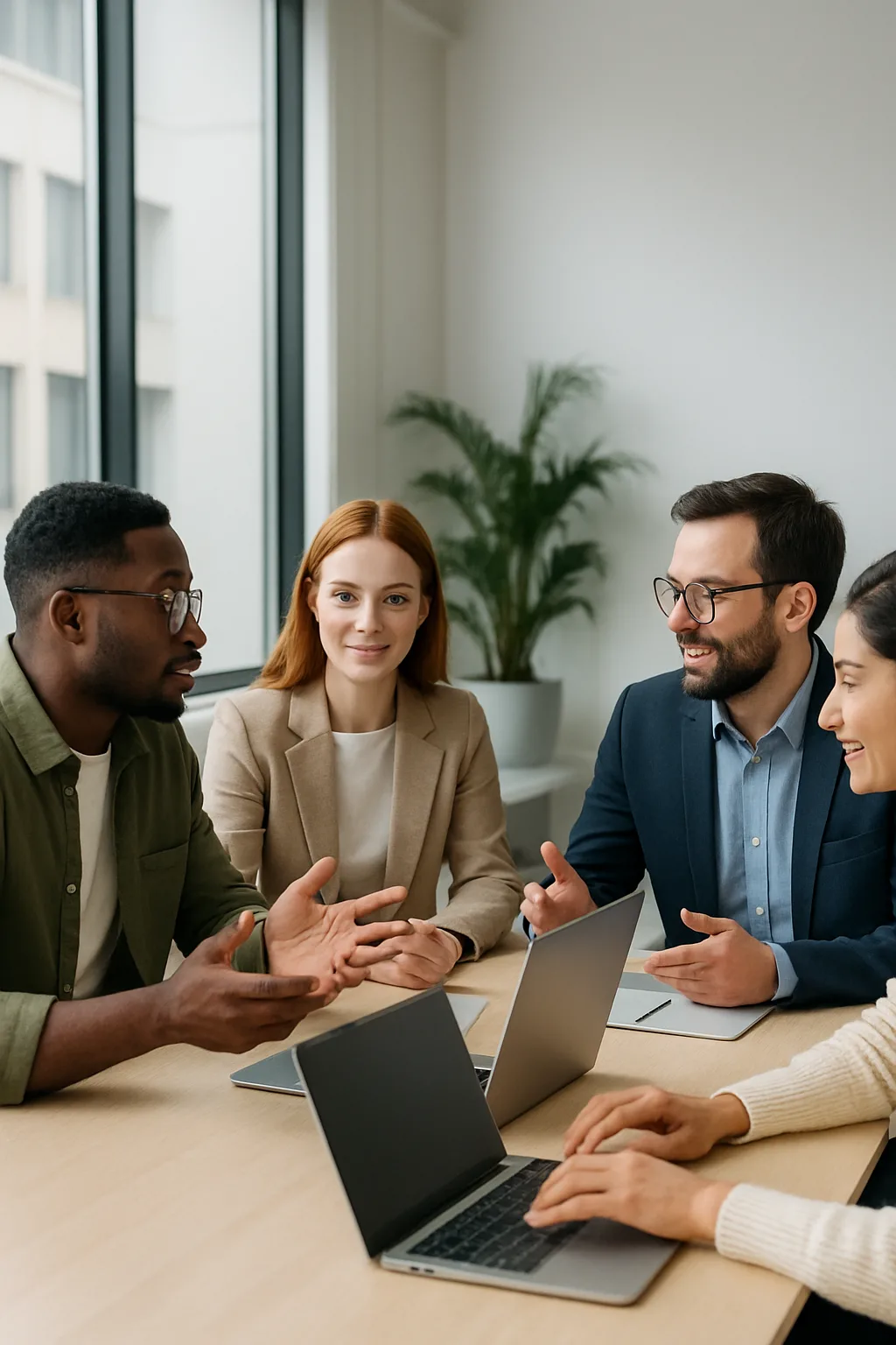Équipe d'une agence digitale en réunion de projet Magento à Marseille