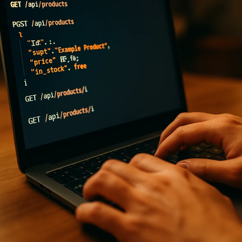 Développeur configurant les APIs GraphQL Magento pour les agents IA en agentic commerce