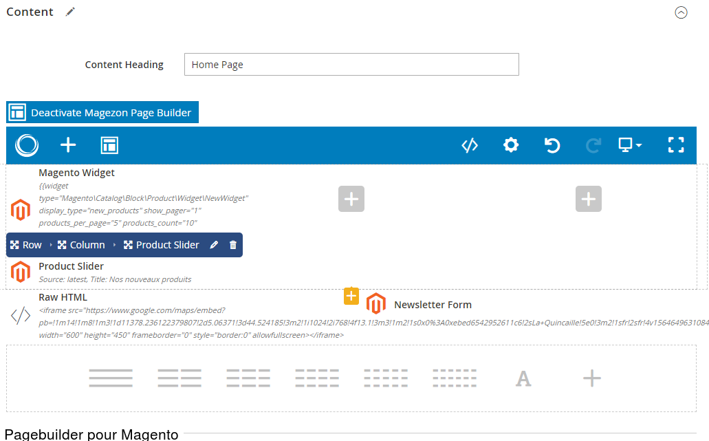 Magento Page builder